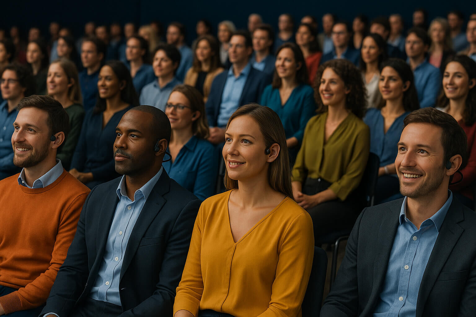 Audience at conference or seminar